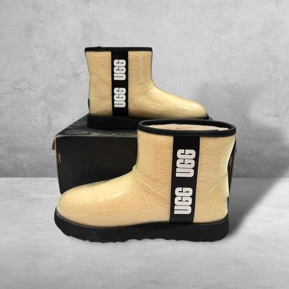 ★ UGG Women’s ‘Classic Clear Mini’ Natural Snow Boots ★ - Picture 3 of 9